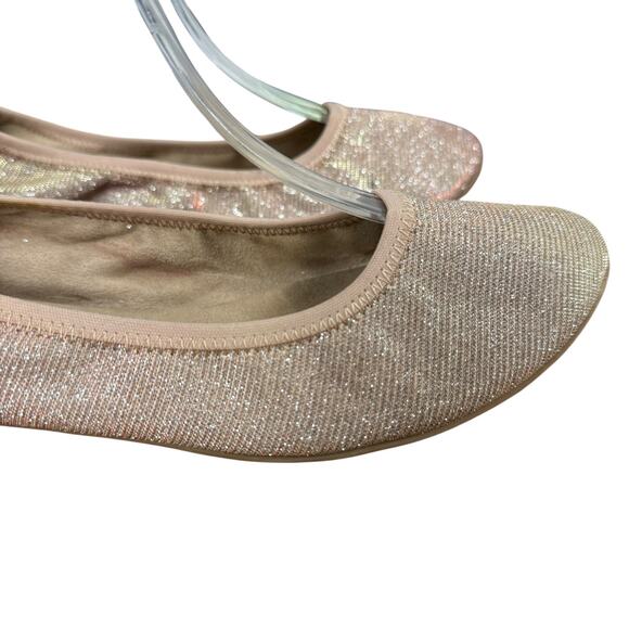 Steve Madden Bamba Metallic Nude Blush Round Toe Ballet Flats Shoes sz 8.5 M - Picture 13 of 16